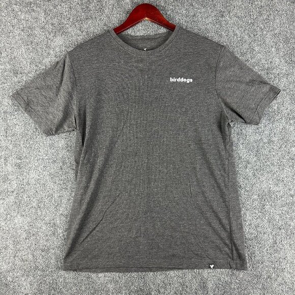 Birddogs Tee Shirt Mens Large Short Sleeve Crew Neck Gray Cotton Graphic T - Picture 1 of 6
